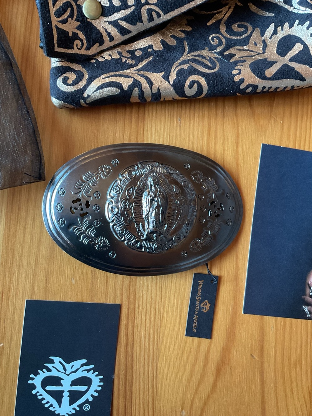 Virgins Saints & Angels La Lupita belt buckle gunmetal